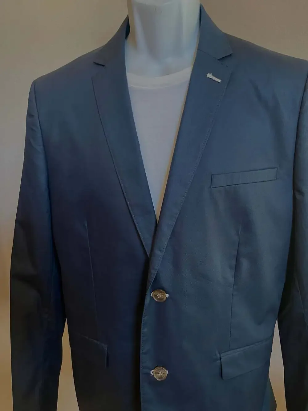 H&M Slim Fit Navy Blue Blazer Jacket Size 42R